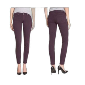 Paige jeans Women 29 purple plum Verdugo Ankle Mid Rise Skinny Classic Retro 90s